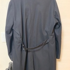【洋服の青山】秋冬用 黒系 ロールカラースタイリッシュコート《PT-9》の画像