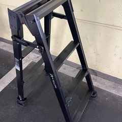 ◆Hasegawa(長谷川工業) 脚軽 4段 ワンタッチバー付き脚立兼はしご BLACKの画像