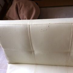 ソファーベッド　中古（合皮）の画像