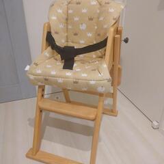 子ども用木製ワンタッチハイチェアの画像