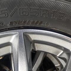 155 /65R13 スタッドレスタイヤ  アルミホイル付き4本セット GOODYEAR アイスナビ6の画像