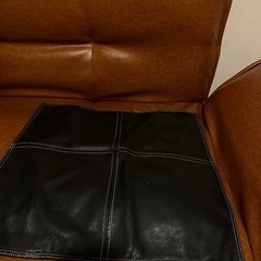 レザー　クッションカバー