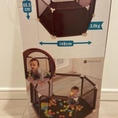 【1/29取引決定】洗えるソフトベビーサークル　ブラウンの画像