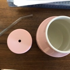新品　ストロー付マグカップの画像