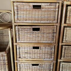 籐　引き出し4段チェスト　ラタン　③