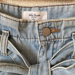 MiraOwen ウエストリボン付きデニムの画像