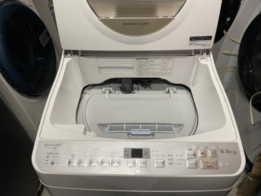 値下げ！！　SHARP 5.5kg　乾燥機能付き洗濯機　ES-TX5B-N 2018年製 