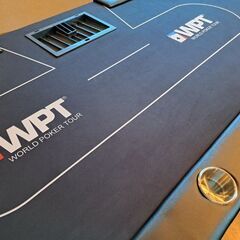 未使用美品本格的ポーカーテーブルカジノテーブル収納可折り畳み式黒ポーカー台カジノ台の画像