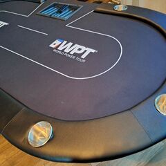 未使用美品本格的ポーカーテーブルカジノテーブル収納可折り畳み式黒ポーカー台カジノ台の画像