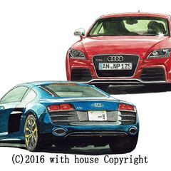 GC-249 アウディTT/R8 限定版画 直筆サイン有 額装済...