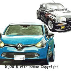 GC-253 ルノー/5 GT 限定版画 直筆サイン有 額装済 ...