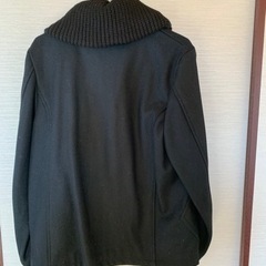ウール100%黒の厚手ジャンバーの画像