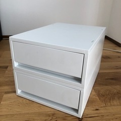 【無印良品】ポリプロピレンケース・引出式・浅型・ホワイトグレー