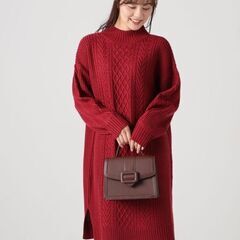新品☆ハイネックワンピース　レッド　Lサイズ　ハニーズ　COLZA
