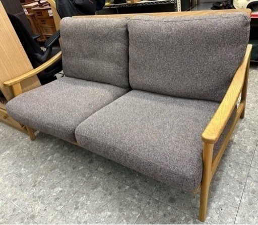 オーク材ウッドフレームソファ