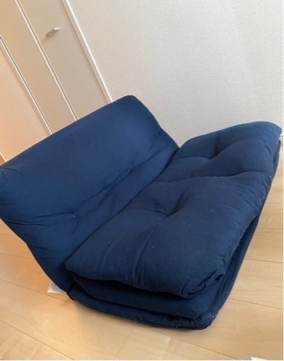 ベッドソファ　ネイビー