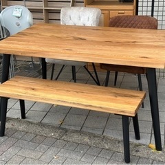 【大川家具】オーク無垢ダイニングセット