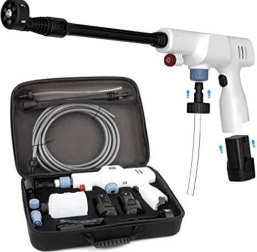 コードレス高圧洗浄機充電式豪華16件セット 2個バッテリー付き初心者向けお手軽 高圧洗浄機 コードレス高圧洗浄機 充電式 コードレス 豪華16件セット 2個