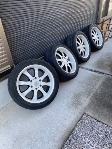 ファブレス FABULOUS　18インチ×7.5 +35 6H 139.7 タイヤ、アルミホイール4本 ハイエース等225/50ZR18