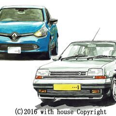 GC-256 ルノー/5 GT 限定版画 直筆サイン有 額装済 ...