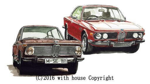 GC-260 BMW3.0csi/2002 限定版画 直筆サイン有 額装済 作家 平右ヱ門