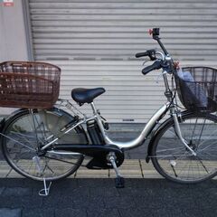[YAMAHA] PAS Natura(パス ナチュレ)26吋 電動アシスト自転車 8.7Ahバッテリー+充電器(シルバー)