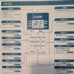三菱エアコン霧ヶ峰用リモコン（純正品）　RH151 147BLの画像