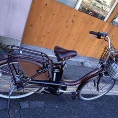 [BRIDGESTONE] Assista(アシスタ)ベーシック 24吋電動アシスト自転車 6.6Ahバッテリー+充電器+キー3本付き(ブラウン)の画像