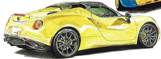 GC-267 アルファロメオ 限定版画 直筆サイン有 額装済 作家 平右ヱ門