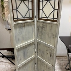 ☆お取引中☆【最終お値下げ】シャビー パーテーション 2枚 衝立 ヴィンテージの画像