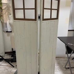 ☆お取引中☆【最終お値下げ】シャビー パーテーション 2枚 衝立 ヴィンテージの画像