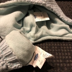 未使用☆52センチ オールドネイビー ニット帽＆手袋の画像