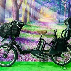 ❷ 4427子供乗せ電動自転車ヤマハ3人乗り新品20インチ良好バッテリー