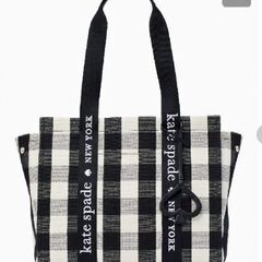 新品！kate spade NEW YORK ケイトスペード プレンティ トート バッグ トートバッグ チェックの画像