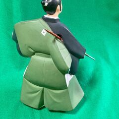 【差し上げます】博多人形　黒田武士　陶器　ケースの画像