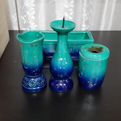 丸谷焼き　燭台セットの画像