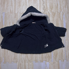 キッズ　裏フリース&中綿　リボンが可愛いコート　90cmの画像