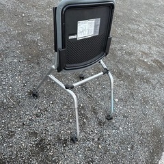 オフィスチェア　事務家具　キャスター付き　折りたたみ式スタッキング5脚セット