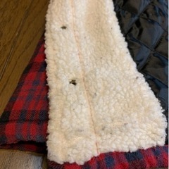 襟ボア　中綿入りおしゃれなあったかコート　120の画像