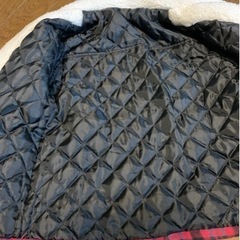 襟ボア　中綿入りおしゃれなあったかコート　120の画像