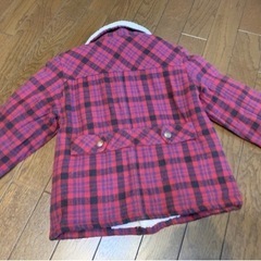 襟ボア　中綿入りおしゃれなあったかコート　120の画像