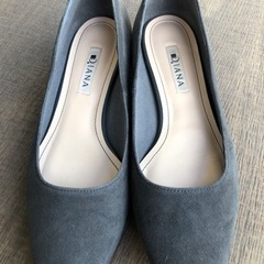 DIANA スエード パンプス　グレー　24cmの画像