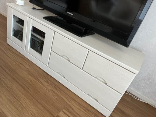 テレビ台　ホワイトチーク