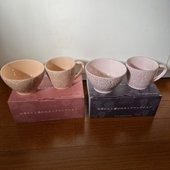 未使用　お茶碗と湯呑み2人分