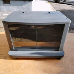 中古 BAZOOKA テレビ台 ロータイプ TV台 ガラス戸 ガ...