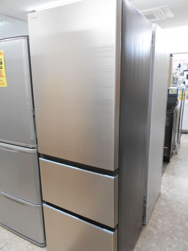HITACHI　３ドア冷蔵庫　R-V38KVL　2020年製　375L