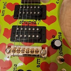 Burny  グリーンハートJr アンプ内蔵ギター hide　エレキギター　ヒデの画像