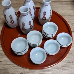 九谷焼　徳利、おちょこセット