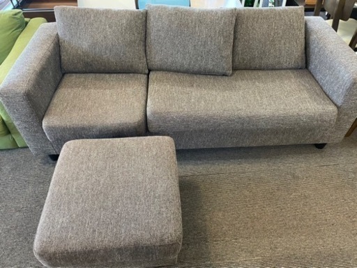 【中古品】ソファ 3人掛け グレー j12-38
