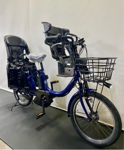 関東全域送料無料 保証付き 電動自転車 ヤマハ パスバビー 20インチ 3人乗り 8.7ah 紺色